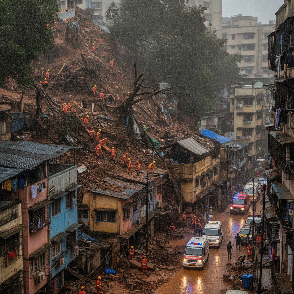 Nearly Eight Dead in Ghatkopar Landslide at Chirag Nagar's Gaushiya Chawl