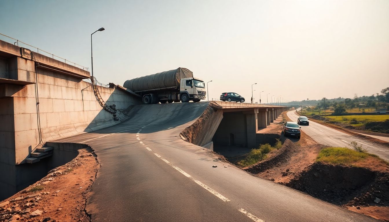 Vasai East Bridge Collapse Strands Heavy Vehicle and Car in Palghar