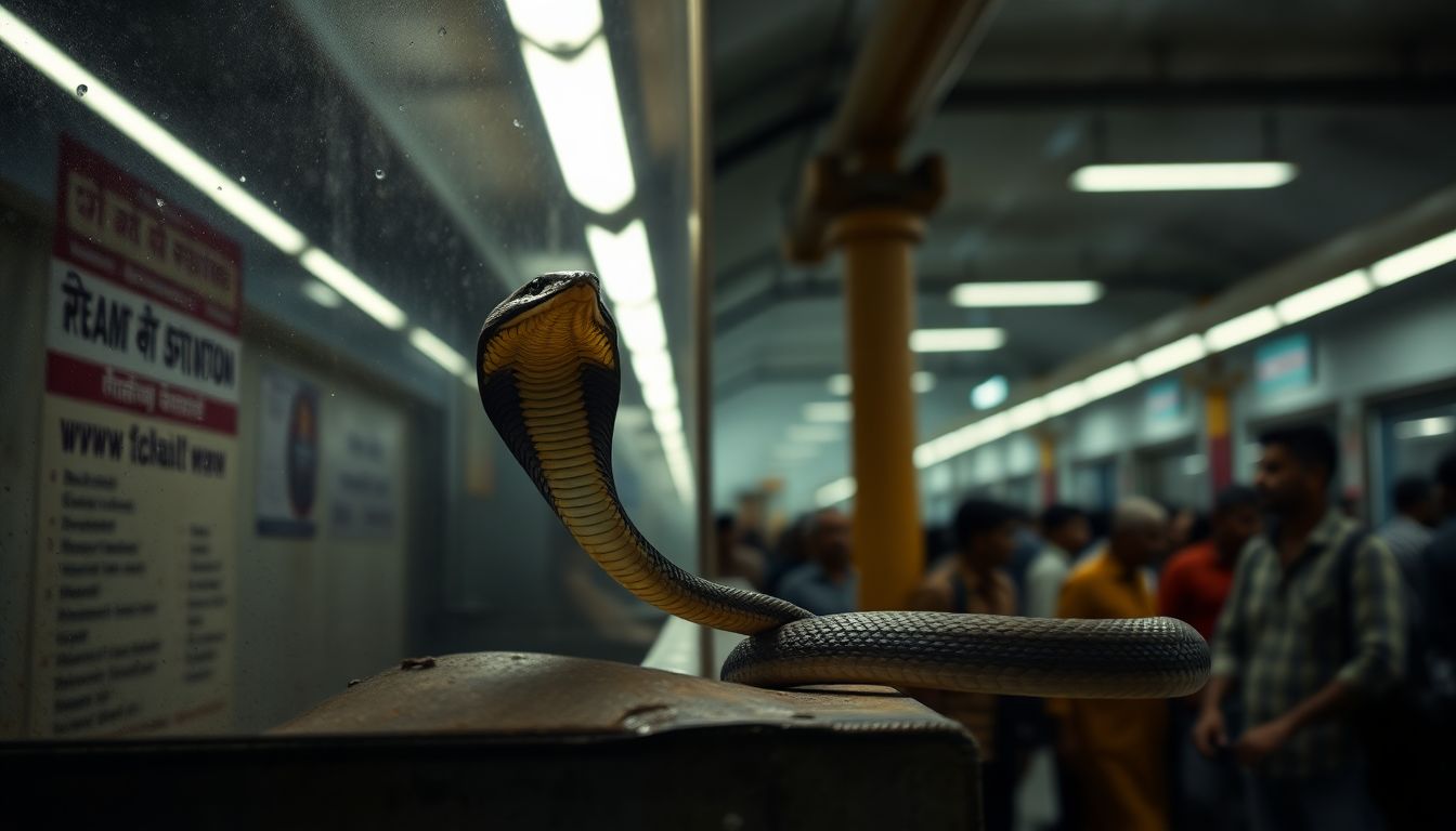 Cobra Rescued From Dombivli Railway Station Ticket Booking Window