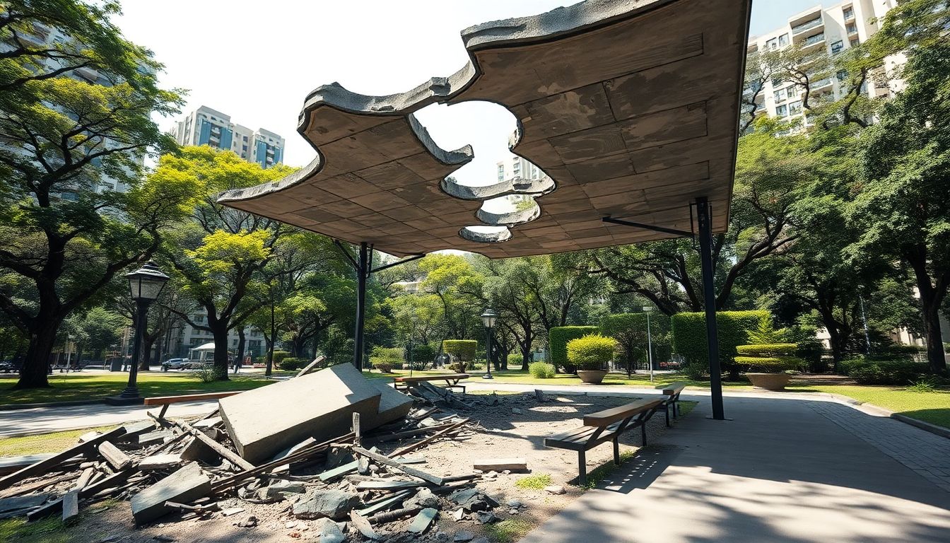 Five Senior Citizens Escape Unhurt as Gazebo Collapses at Sion East Garden