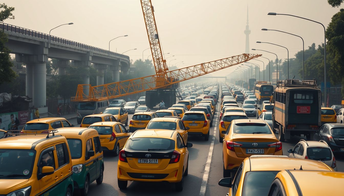 Metro Crane Breakdown At Juhu Circle Triggers 2 km Traffic Jam In Andheri West