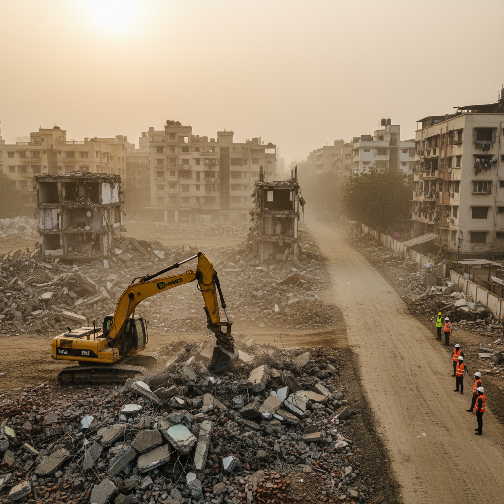 BMC Demolishes 150 Unauthorised Structures in Amar Nagar to Clear Link Road Project