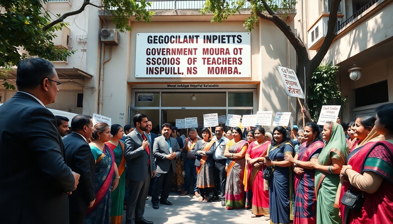 Mumbai Teachers Protest FDA Rules on Midday Meal Licences in Jogeshwari