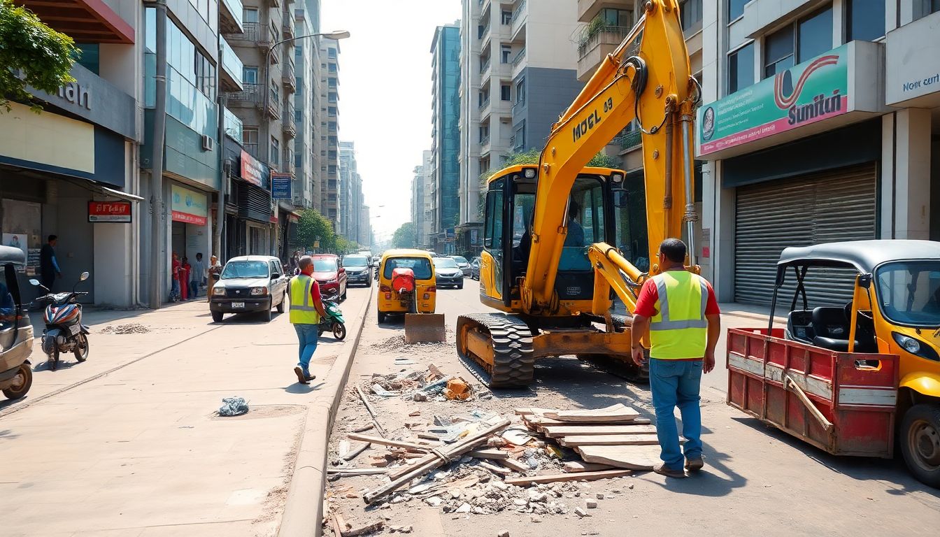 BMC Clears Encroachments Along SV Road in K West Ward Drive