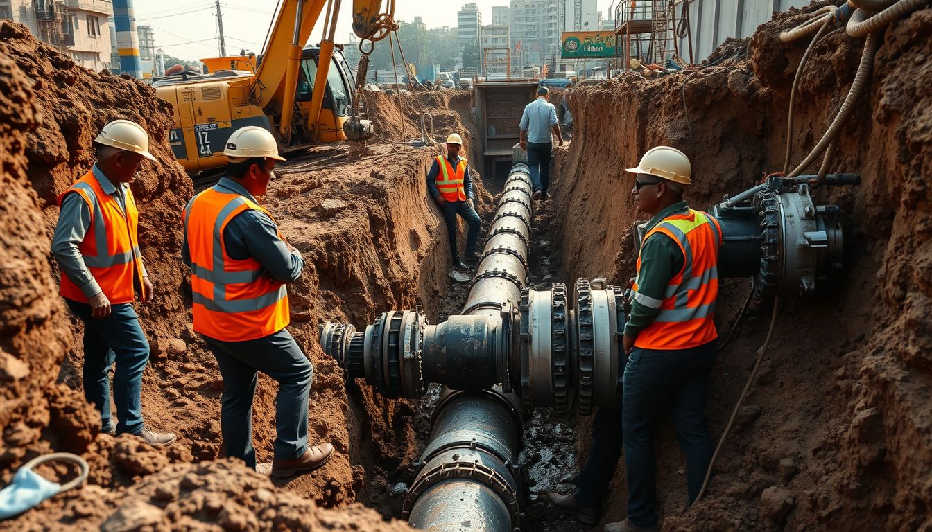 BMC Repairs Mumbai-III Water Pipeline Leak at Teen Hath Naka in Thane