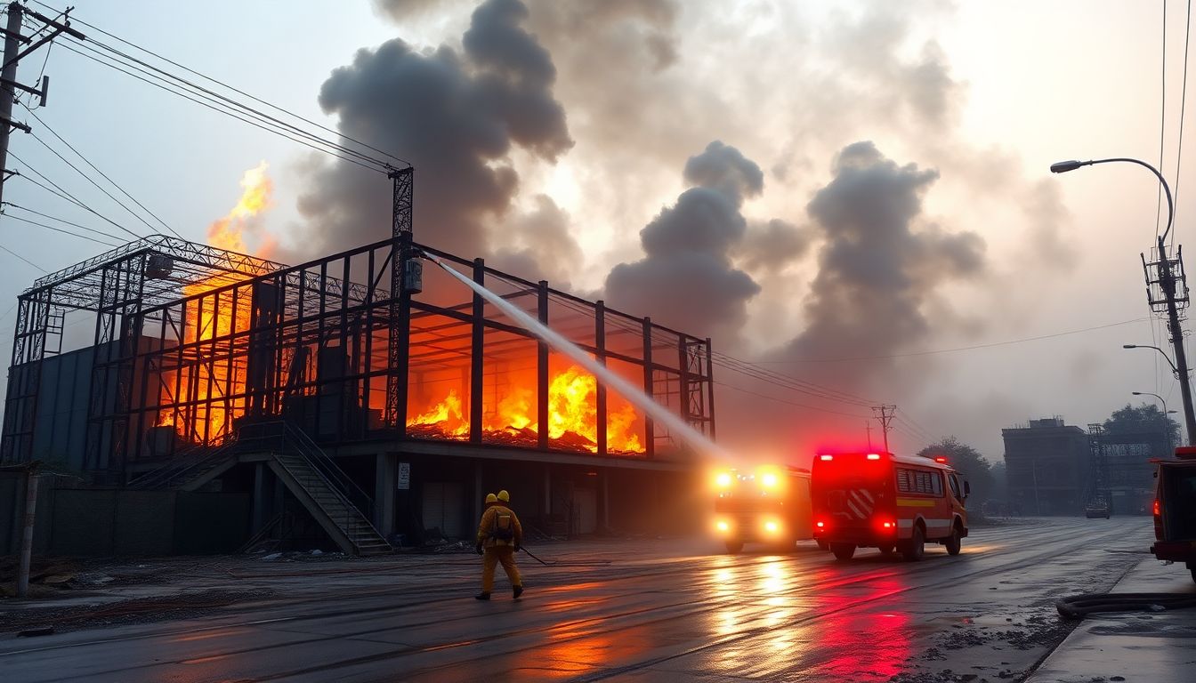 Fire guts plastic sheet manufacturing unit in Thane's Upvan Industrial Area