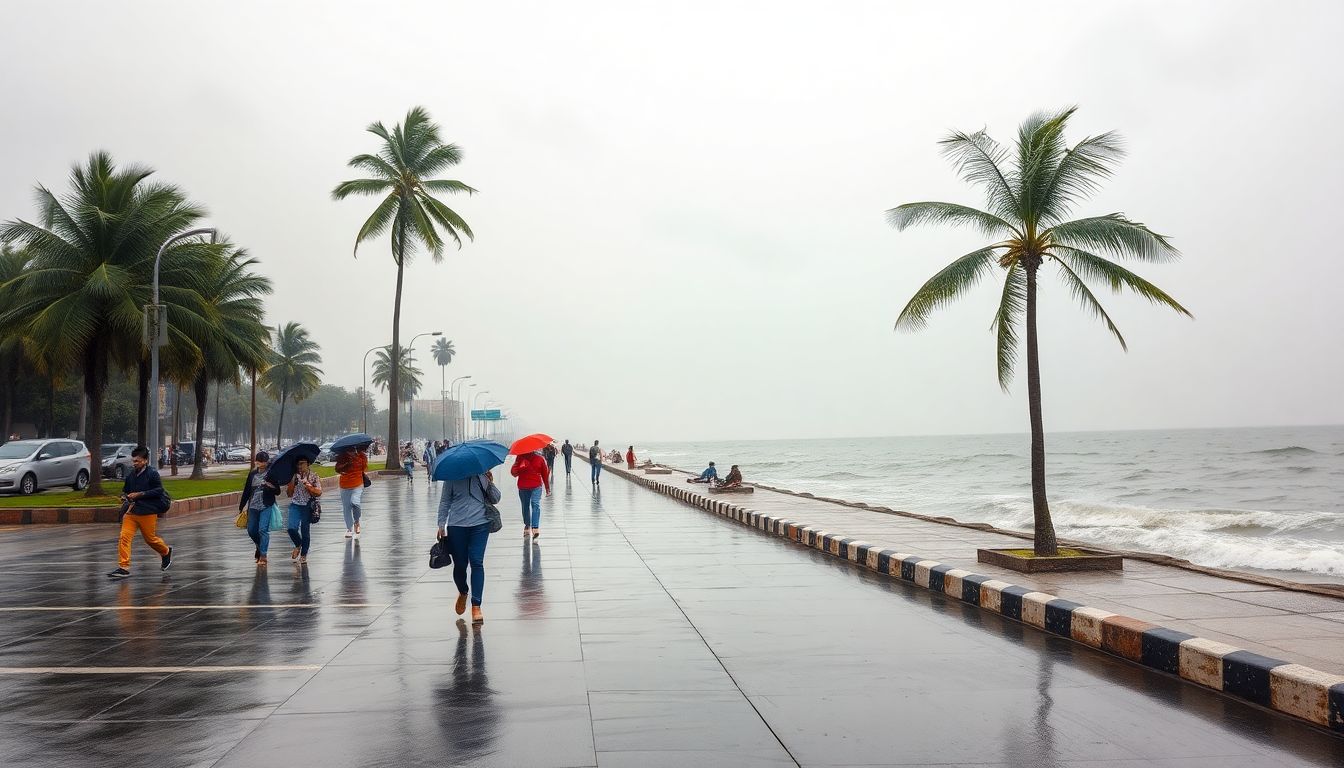 IMD Forecasts Light Rain and Strong Winds for Mumbai as Monsoon Activity Slows