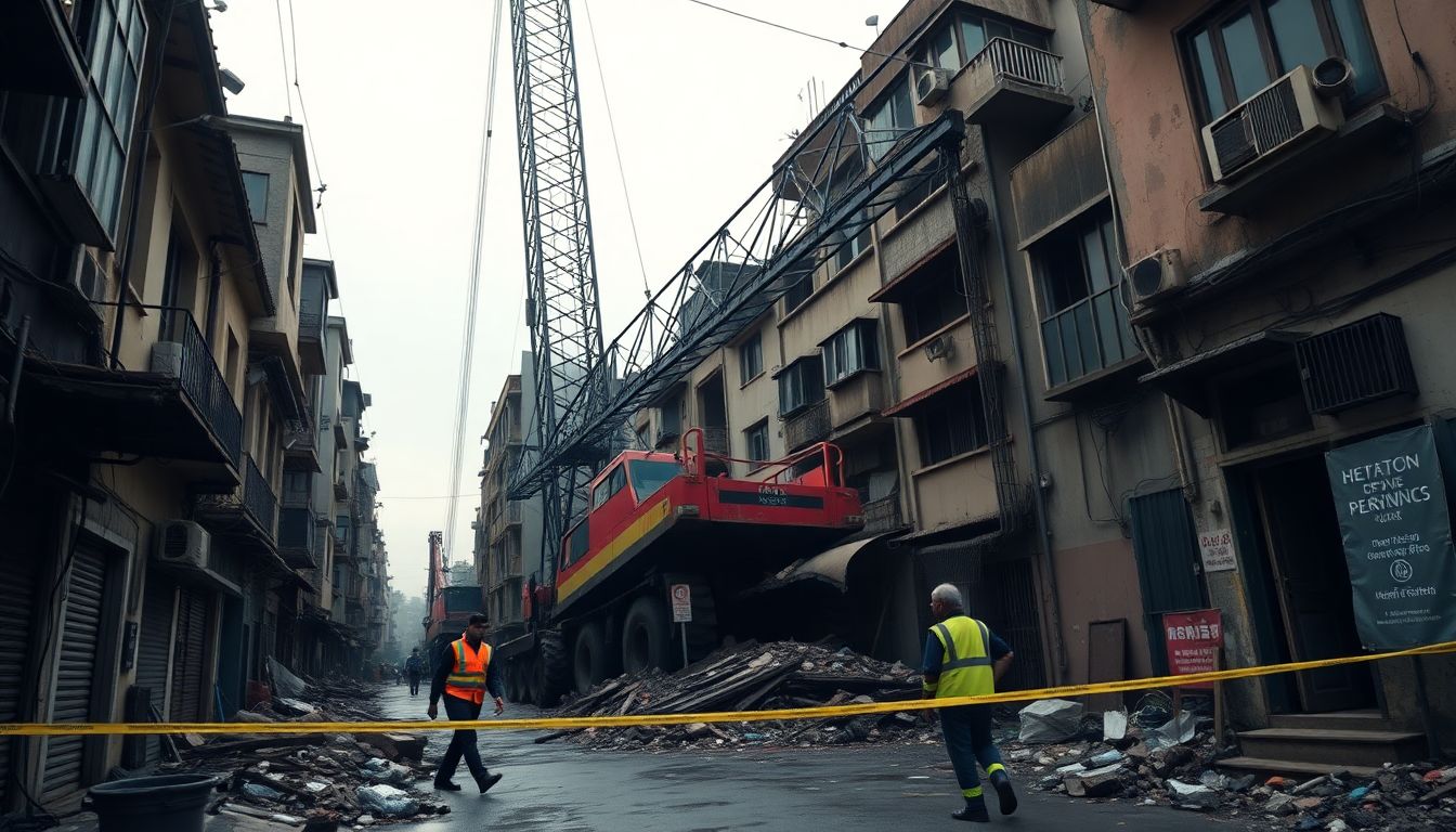 10 Injured After Hydraulic Crane Collapses in Kurla's Qureshi Nagar