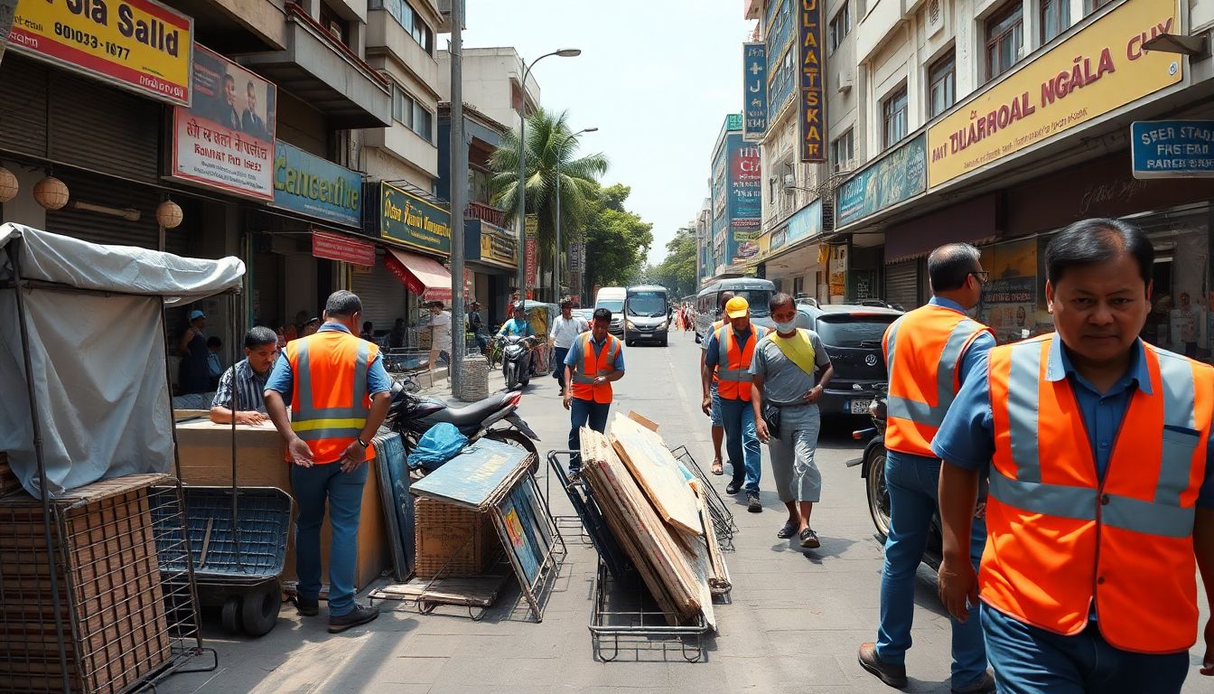 BMC Demolishes Illegal Footpath Stalls at Bandra's Hill Road Market