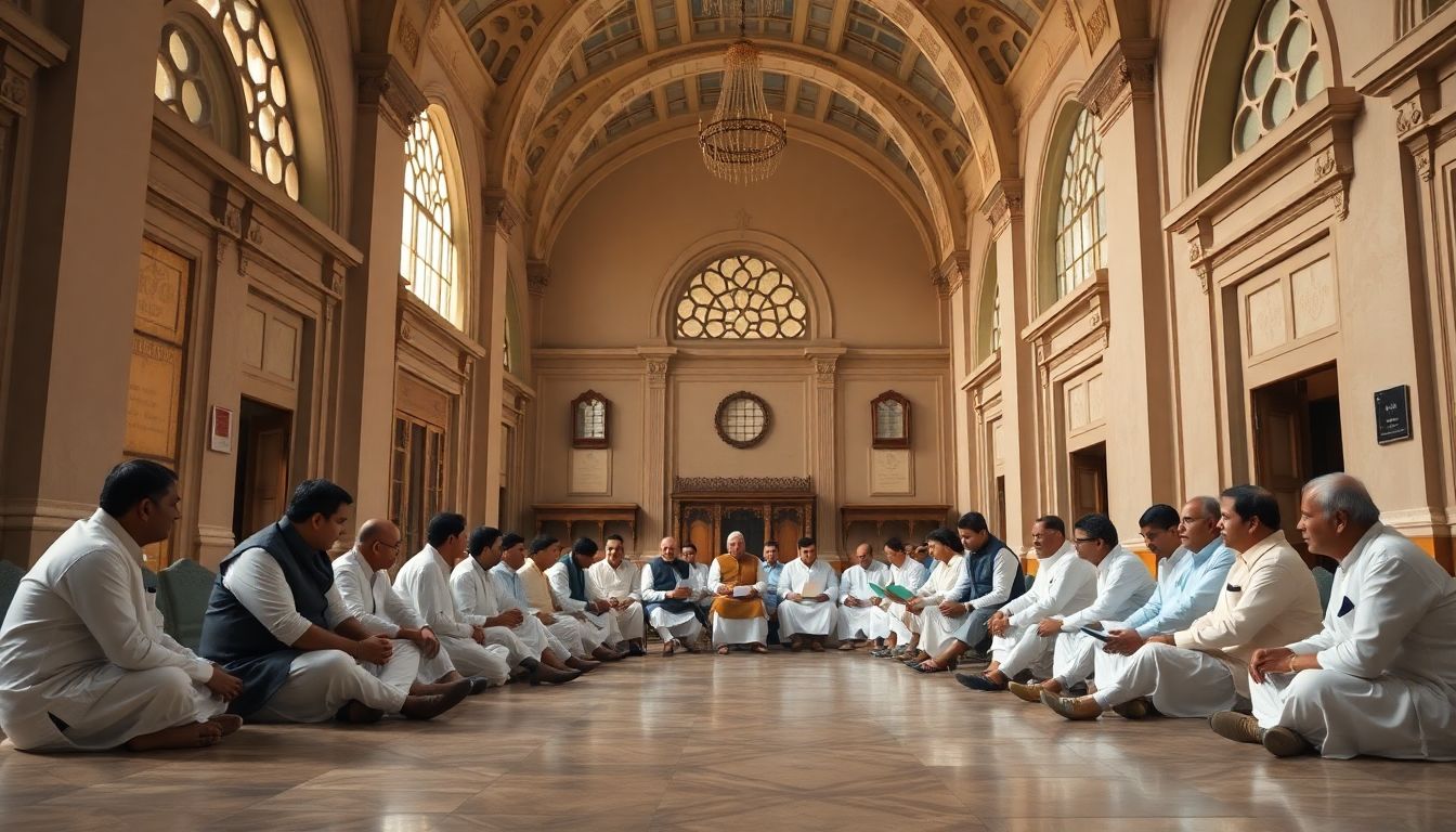 Opposition Stages Mock Session At BMC Headquarters Over Land Proposals