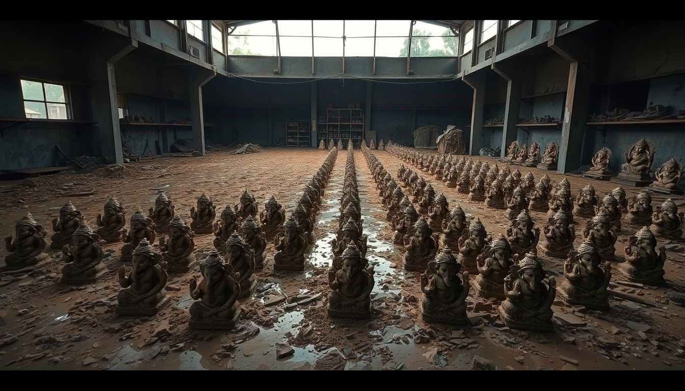Floods Destroy Thousands of Ganesh Idols in Raigad's Johe and Tambadshet Villages