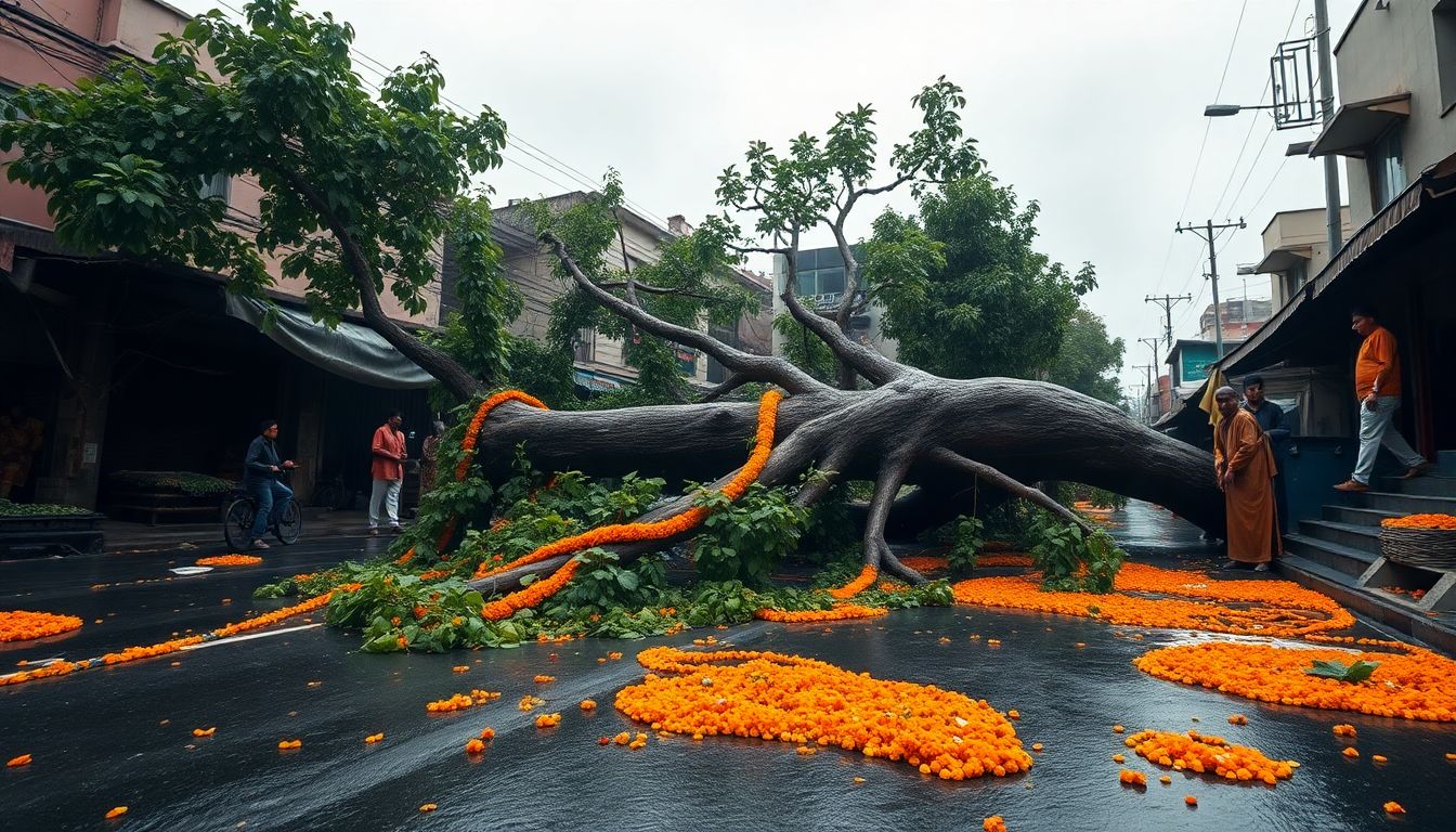 Tree Collapse at Dadar Flower Market Causes Losses Amid 103 Citywide Falls