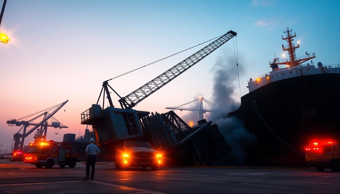 MbPA Orders Probe After Crane Overturns at Indira Dock, Injuring Two