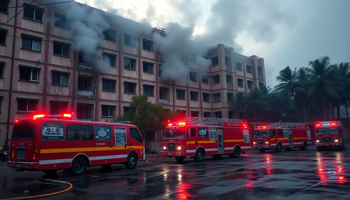 Fire destroys private college auditorium and battery room in Mira Bhayander