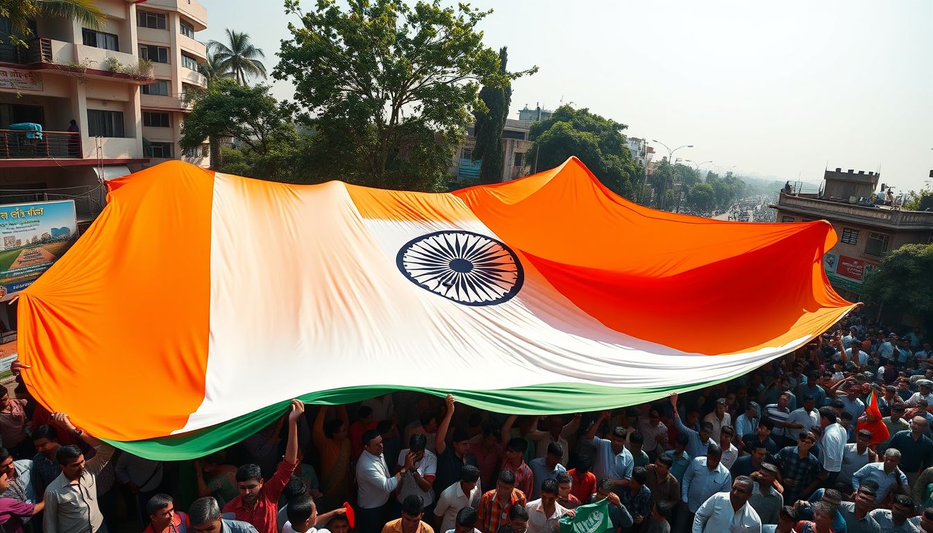 35,000-Square-Foot Tricolour Unfurled in Dombivli as 25,000 Join Rally