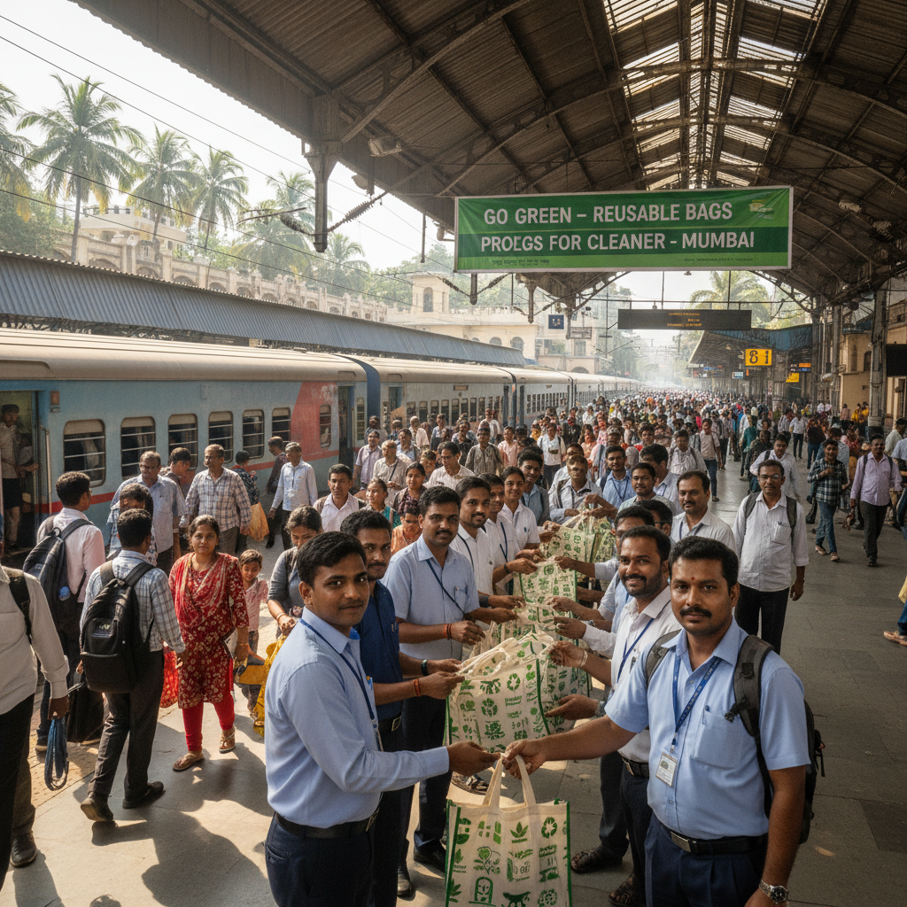 Central Railway launches anti-plastic campaign across Mumbai Division and Matunga