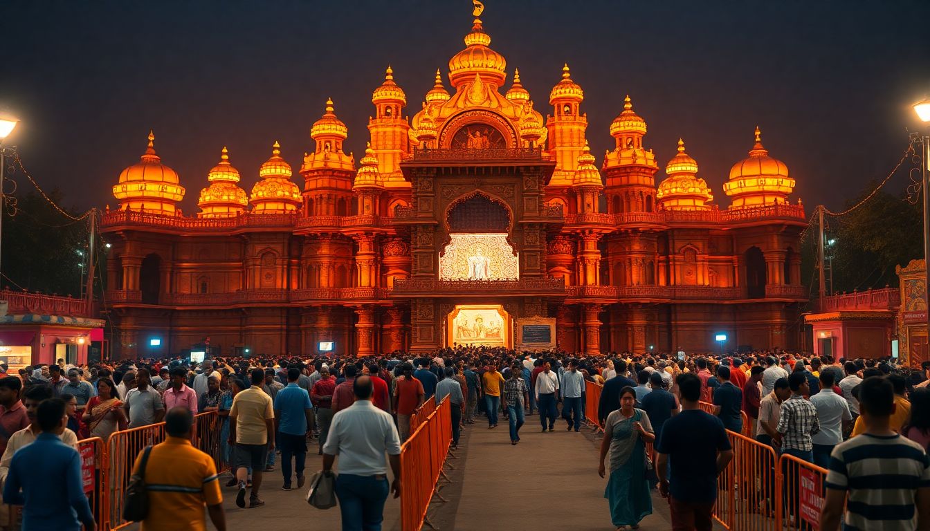 Andhericha Raja Unveils Ayodhya Ram Mandir Replica Pandal in Azad Nagar
