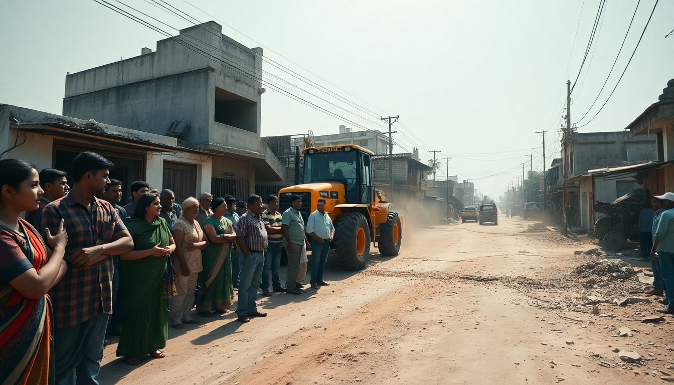 Clashes Erupt Over Demolition Drive In Dombivli As Residents Halt Bulldozer