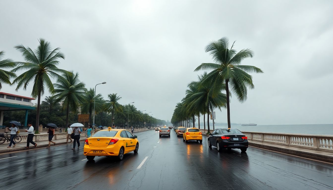 Mumbai Sees Light Rain and Gusty Winds as IMD Predicts Subdued Monsoon Activity