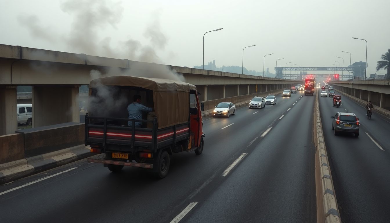 Tempo Carrying Export Goods Catches Fire on Waghbil Flyover in Thane