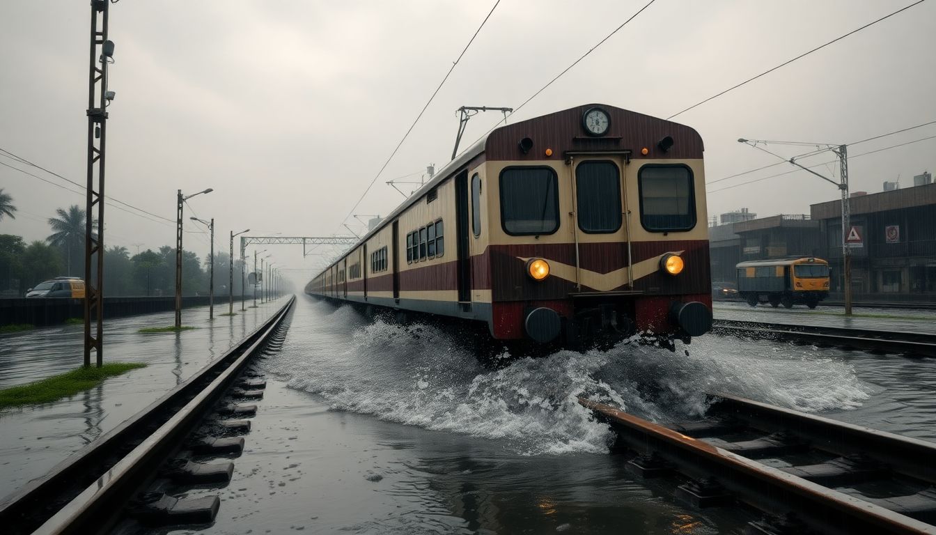 Waterlogged Tracks In Nalasopara Delay Western Railway Suburban Trains By 30 Minutes