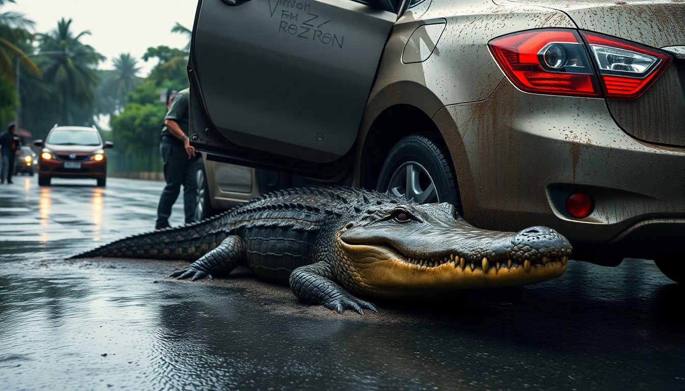Six-Foot Crocodile Rescued From Under Parked Car Near Aarey