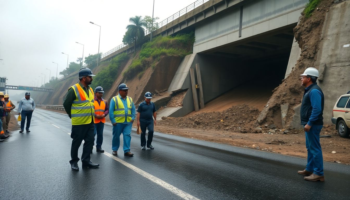 Shivendraraje Bhosale Inspects Mumbai-Pune Missing Link Landslide Site