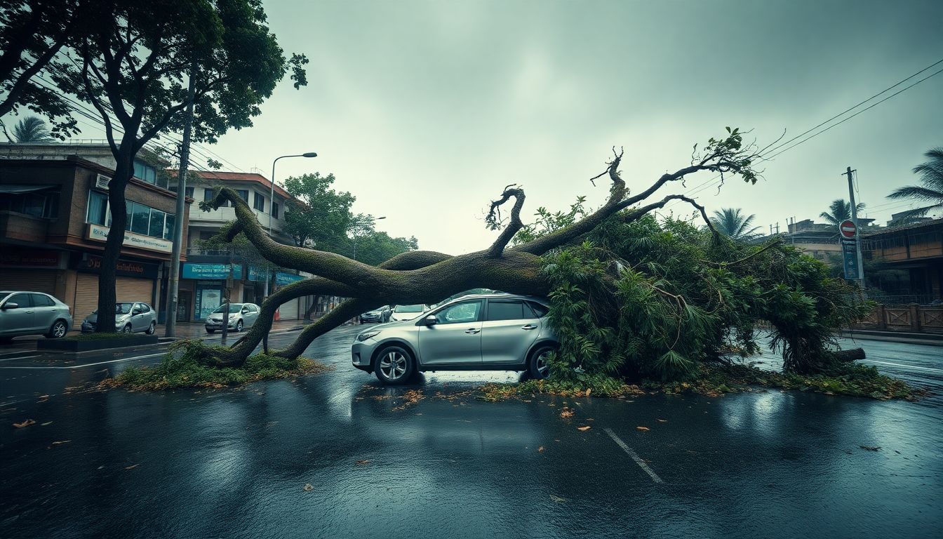 Rain Causes Tree Falls and Vehicle Damage in Colaba, Byculla and Dadar