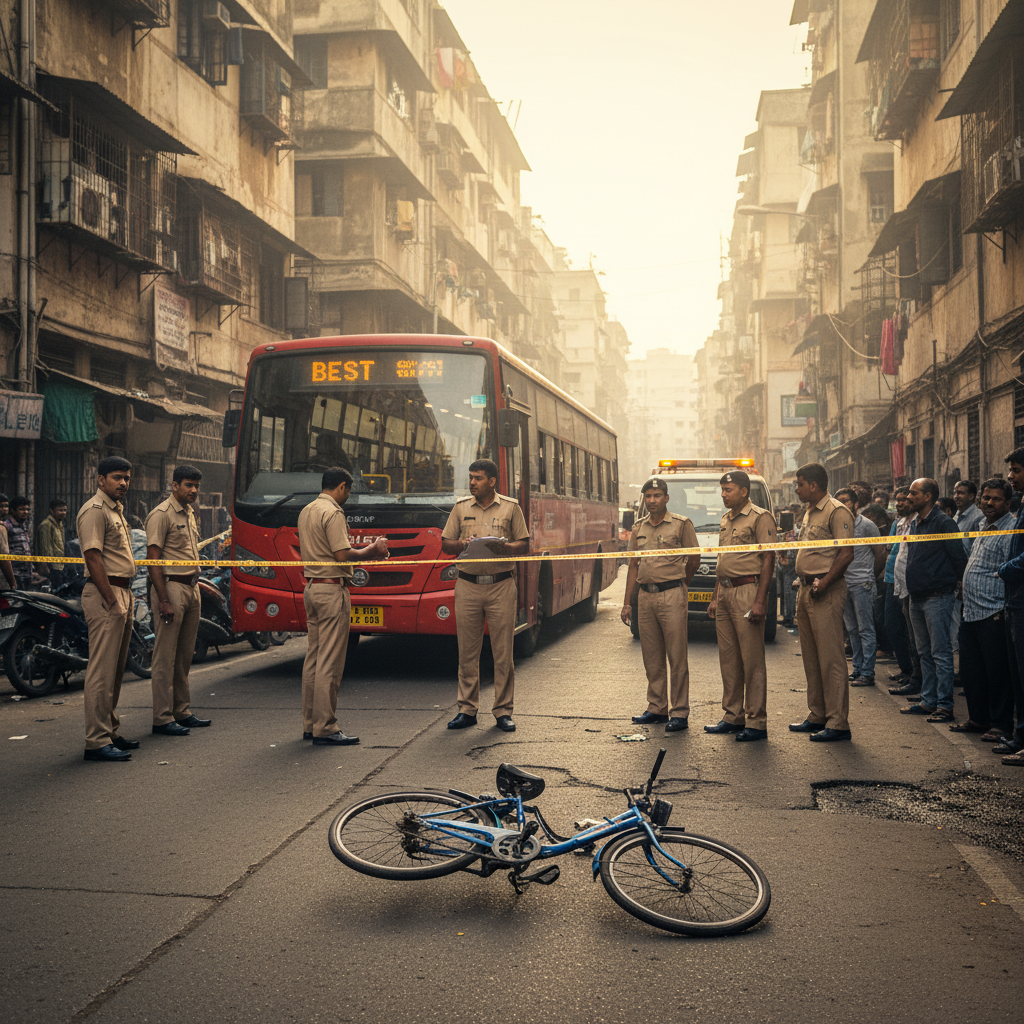 BEST Bus Hits and Kills 9-Year-Old Boy on Bicycle in Malad