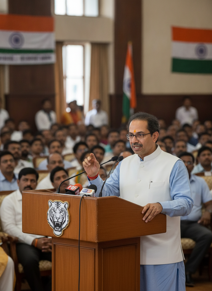 Uddhav Thackeray Asserts His Faction Is Only Shiv Sena In Bhandup Rally