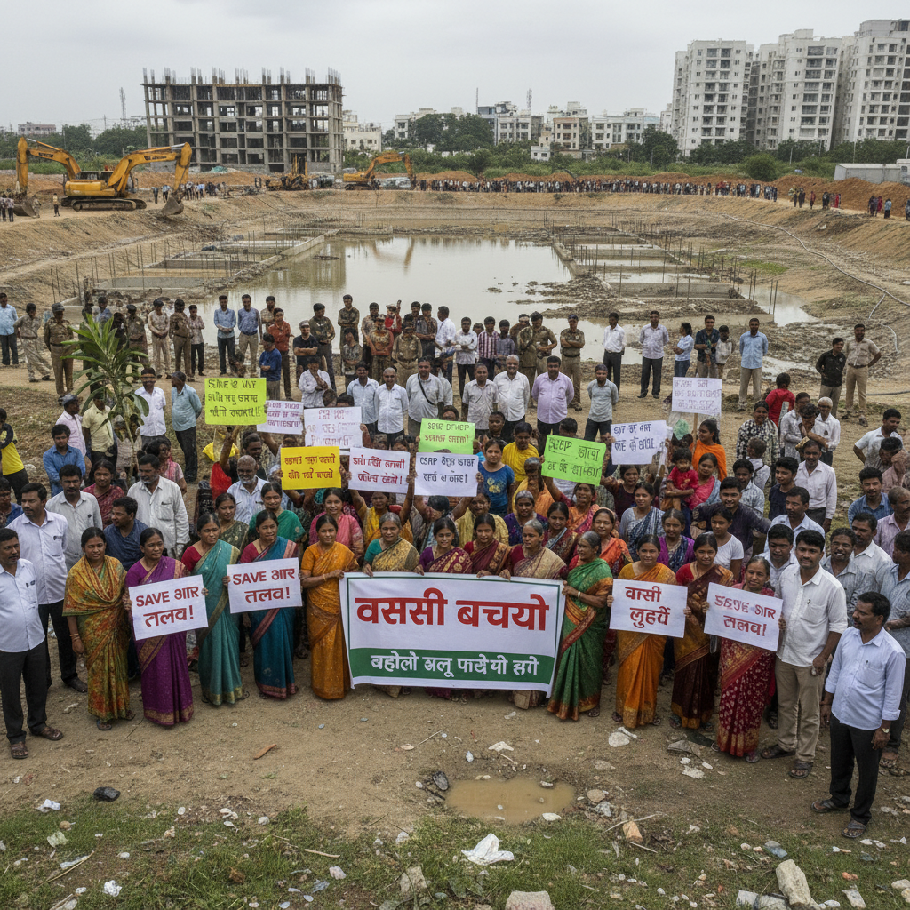 Vasai Residents Protest Reclamation of Traditional Ponds for Housing Projects