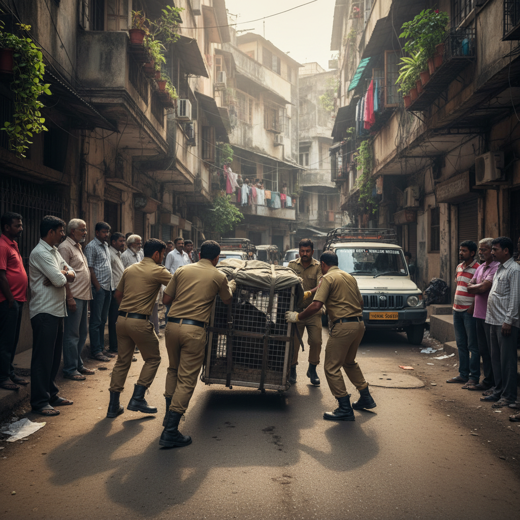 Forest department rescues injured leopard from Indira Nagar in Wagle Estate