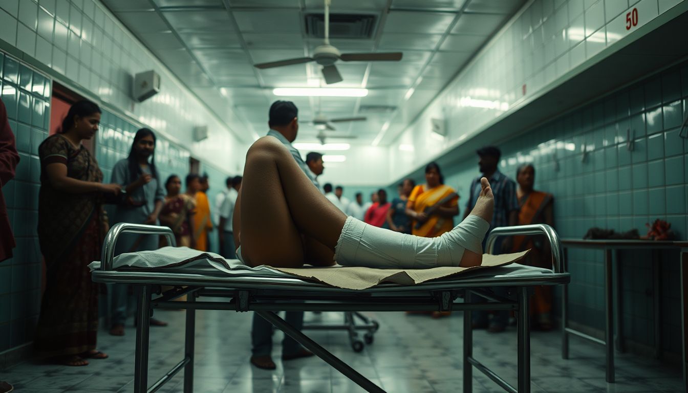 KDMC Hospital Straps Cardboard on Patient's Fractured Leg in Dombivli