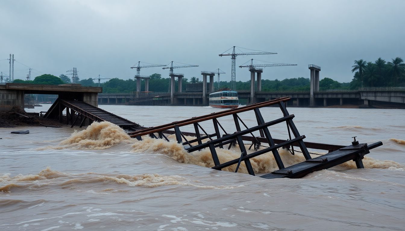 Temporary Bullet Train Bridge Over Ulhas River in Diva Washed Away