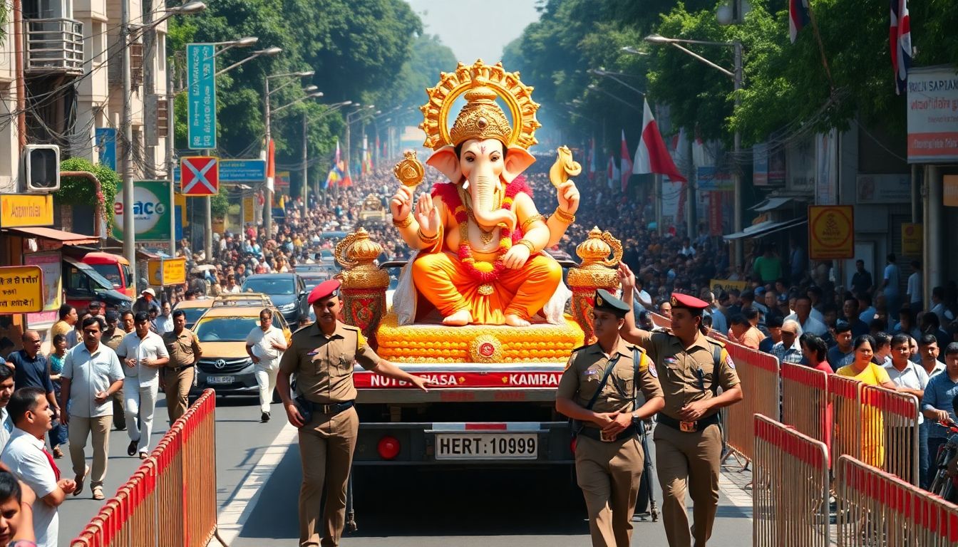 Mumbai Deploys Heavy Security as Ganesh Aagman Processions Begin Across City