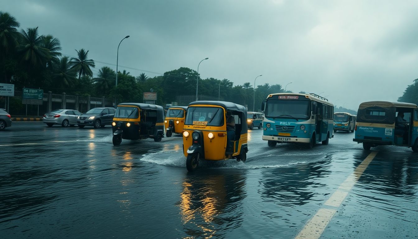Heavy Rain Causes Waterlogging On Thane-Belapur Road, Delays Central Line Trains
