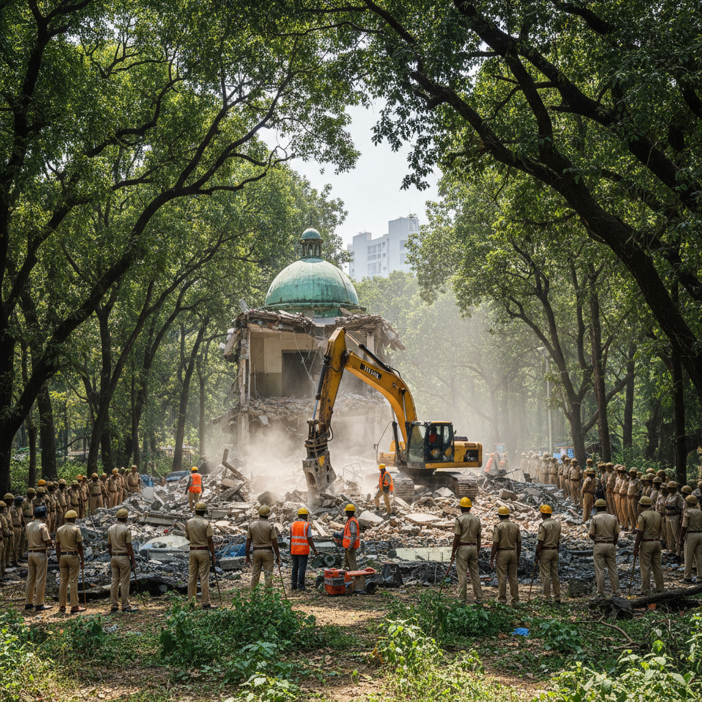 BMC Demolishes Unauthorised Dargah in Goregaon Aarey Colony