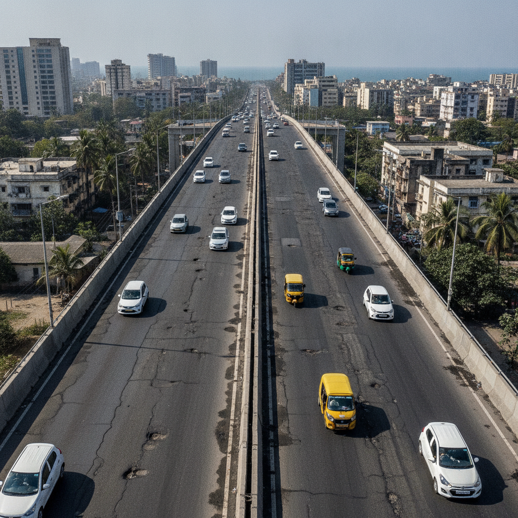 Mumbai's Rs 248-Crore Mrinaltai Gore Flyover Sparks Anger Over Patchy Road Surface