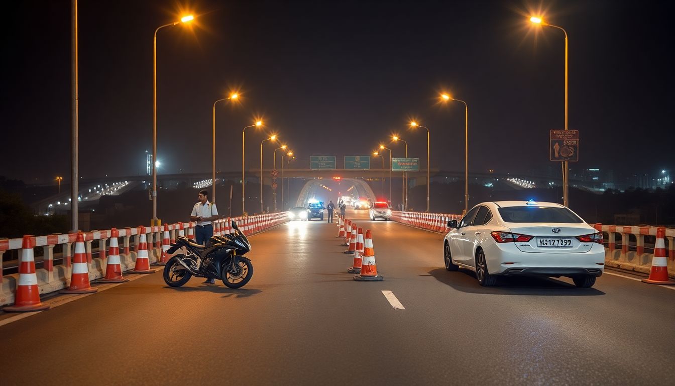 Three 19-Year-Olds Injured in KTM Bike Crash on Mumbai Freeway Near Panjarpol