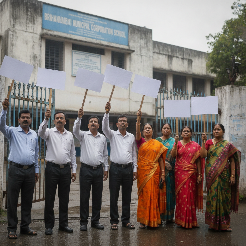 Teachers protest as BMC hands Powai Tunga Village School management to NGOs