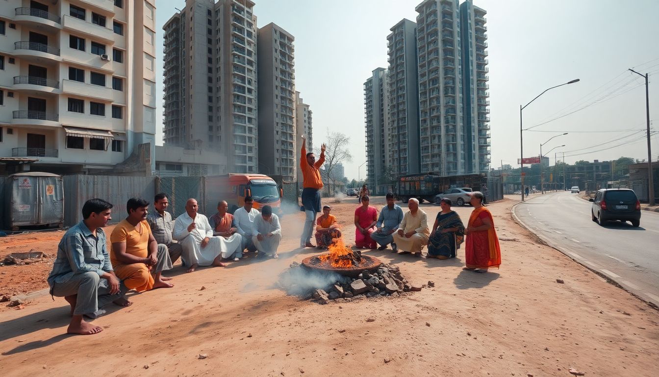 Chandivali Residents Hold Sadbuddhi Havan Over Pending 700-Metre Road Project