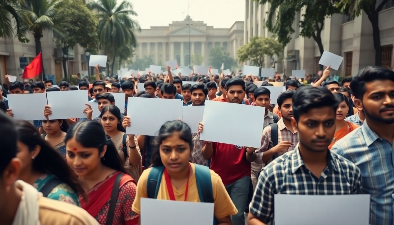 Thane students march to Collector Office to protest NEET paper leak