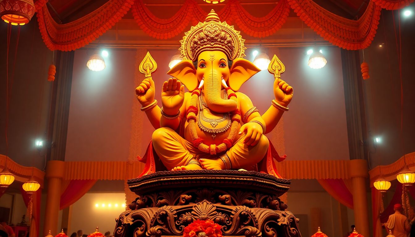 Mumbai Cha Lambodar Unveils Three-Trunk Trishund Ganapati Idol for Ganeshotsav
