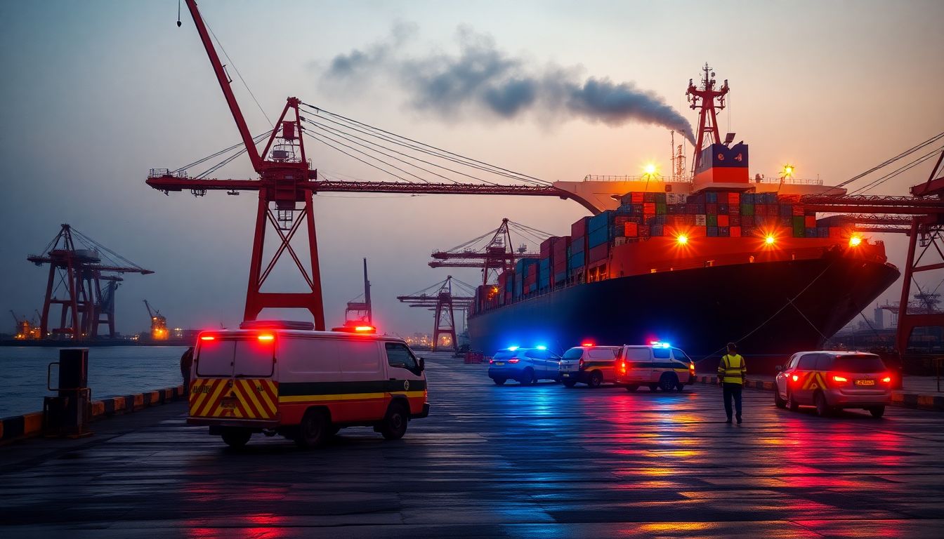 Two Operators Injured After Crane Catches Fire During Unloading at Mumbai Port