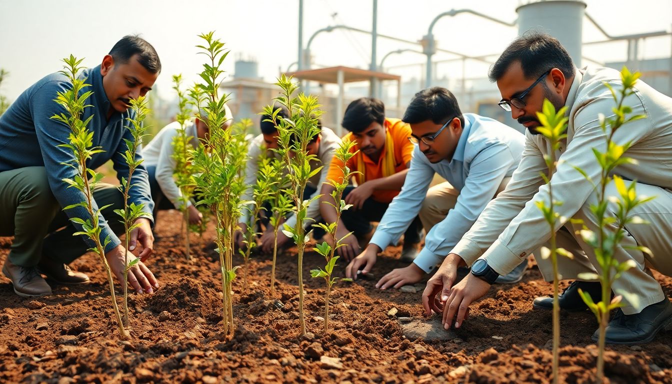 KDMC plants trees at Manda West waste processing facility in Kalyan