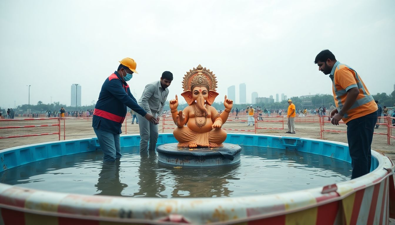 BMC Mandates Artificial Pond Immersion for Ganesh Idols Up to Six Feet in Mumbai