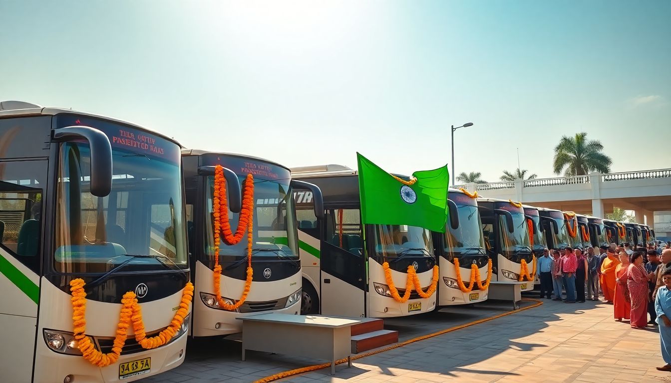 Arvind Kejriwal and Bhagwant Mann Flag Off 15 Pilgrimage Buses From Hoshiarpur