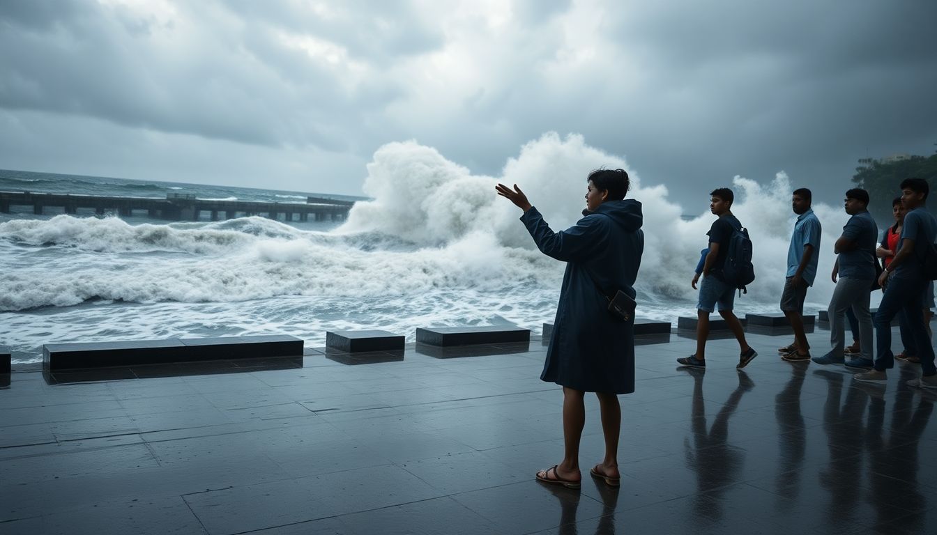 Mayor Ritu Tawde Reprimands Youths at Worli Seafront Amid High Tide and Red Alert