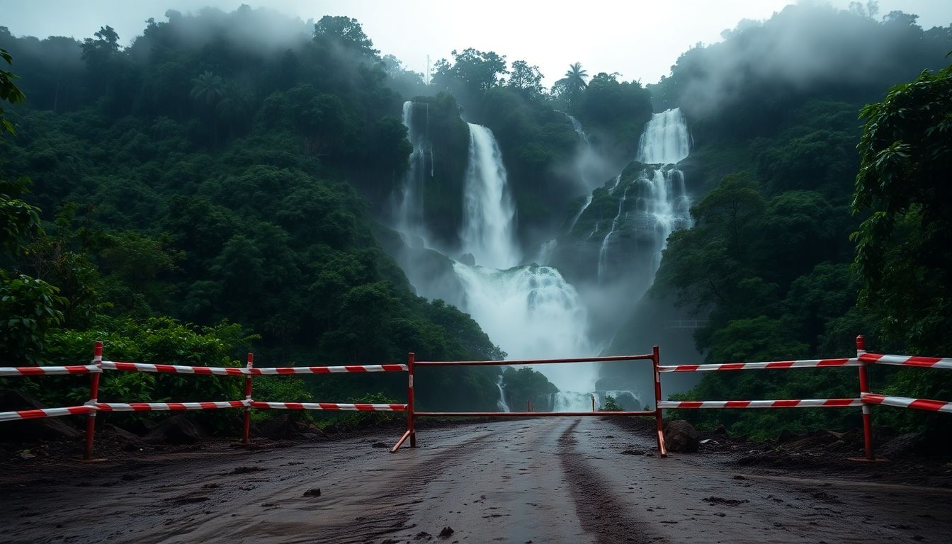 Navi Mumbai Police ban tourist entry to Pandavkada Waterfall and Taloja monsoon spots