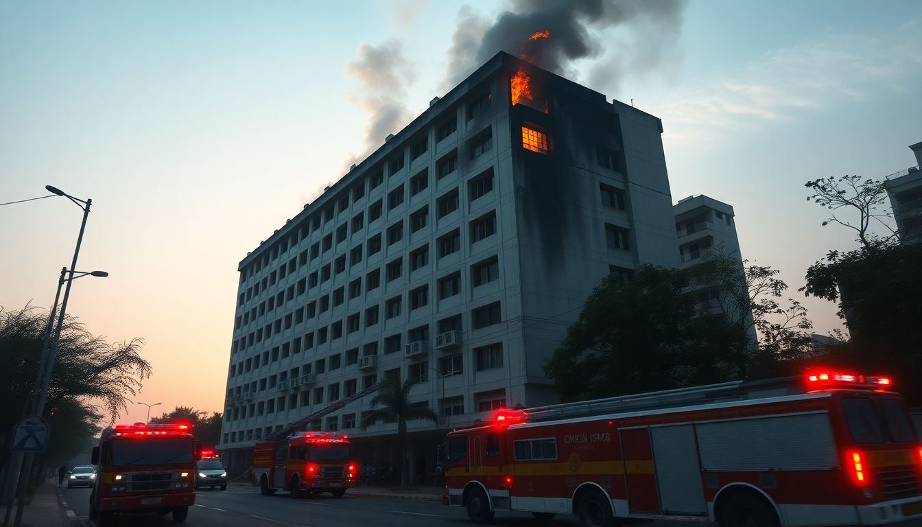 Massive Fire Damages Top Floor Of Dalmia School In Mira Road